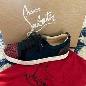 COPY - Red and Blue velvet spike Christian Louboutins